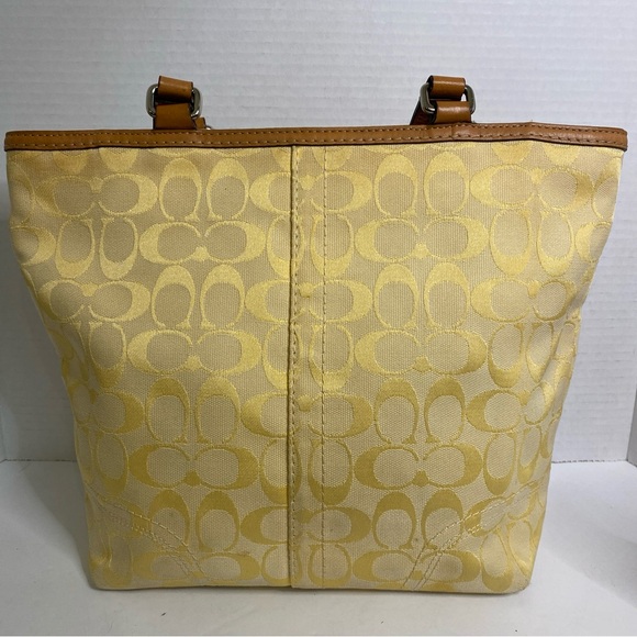 Coach yellow signature tote bag - Picture 12 of 15